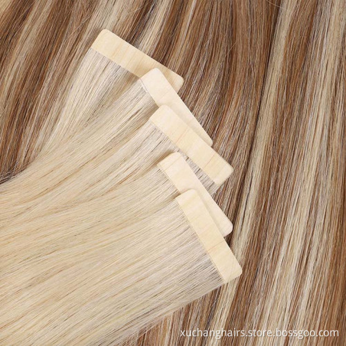 russian hair tape extension hair human wholesale straight cuticle aligned virgin tape in hair extensions remy vendors